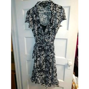 Floral collared midi sheer dress